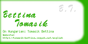 bettina tomasik business card